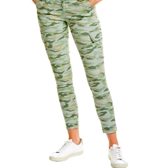 JOE’S Jeans NWT Icon Soft Olive Green Camo Ankle Cut Jean Size 27 - Picture 1 of 14